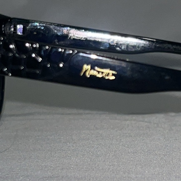Nanette LePore Sunglasses with case Textured Crocodile Print Corners and Sides - Picture 6 of 10